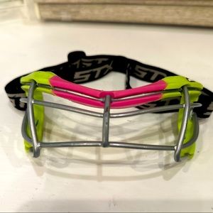 Pink/green STX Rookie - S Girls Lacrosse goggles. Certified for Girls Lacrosse